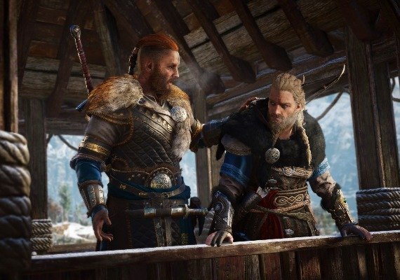 Assassin's Creed Valhalla: Complete Edition - Conquer Viking England A Viking warrior with a determined expression stands in the center of a collage showcasing various scenes from the game "Assassin's Creed Valhalla: Complete Edition."