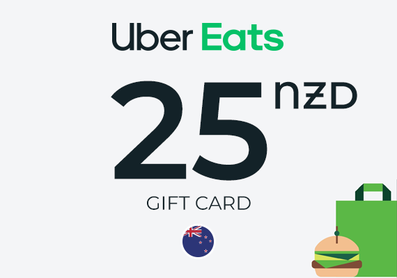 Uber Eats Gift Card 25 NZD Uber Eats Gift Card 25 NZD