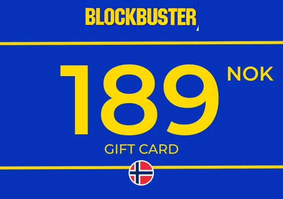 Blockbuster Gift Card 189 NOK