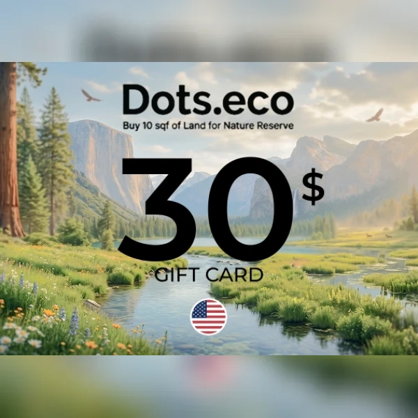 Dots.eco - Buy 10 sqf of Land for Nature reserve Gift Card 30 USD Key - UNITED STATES