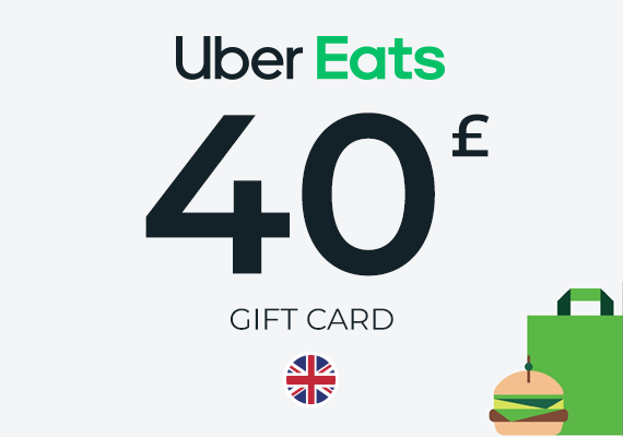 Uber Eats Gift Card 40 GBP Uber Eats Gift Card 40 GBP
