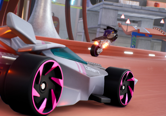 Feel the thrill of realistic surface interactions affecting your car's performance, demanding skillful handling as you speed across grass and sand. Feel the thrill of realistic surface interactions affecting your car's performance, demanding skillful handling as you speed across grass and sand.