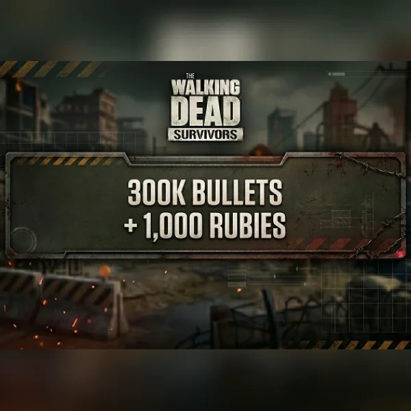 The Walking Dead: Survivors - 300K Bullets + 1,000 Rubies Direct Top-Up - GLOBAL