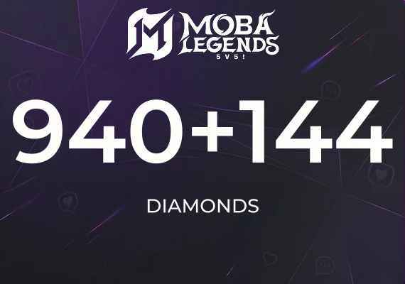 Moba Legends - 940 Diamonds + 144 Bonus