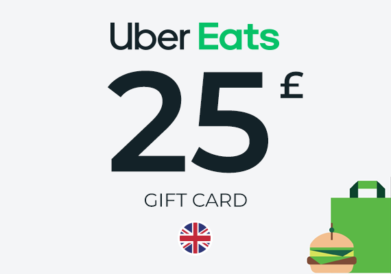 Uber Eats Gift Card 25 GBP Uber Eats Gift Card 25 GBP