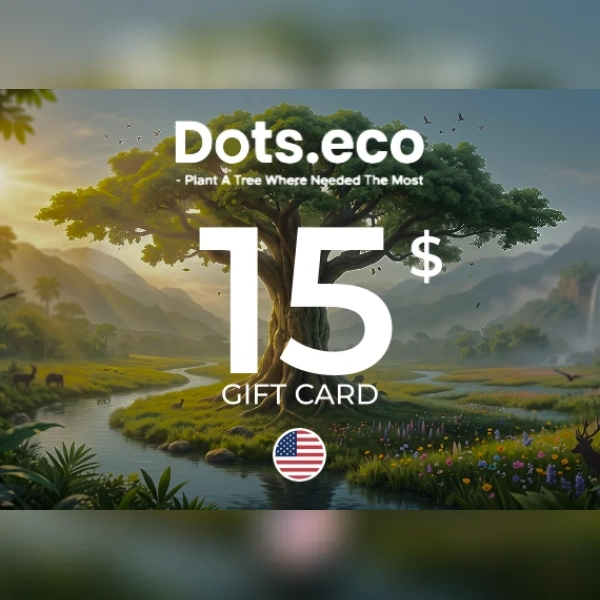 Dots.eco - Plant a tree where needed the most Gift Card 15 USD Key - UNITED STATES