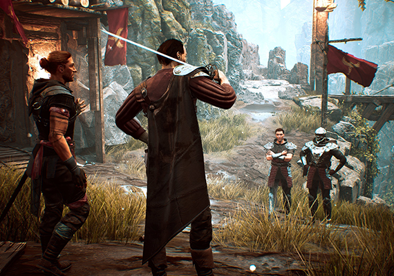 Engage in battles against both humans and other creatures, including Scavengers and Wolves, as you navigate this treacherous realm. Engage in battles against both humans and other creatures, including Scavengers and Wolves, as you navigate this treacherous realm.