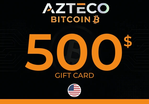 Azteco Bitcoin Voucher - Lightning Gift Card 500 USD