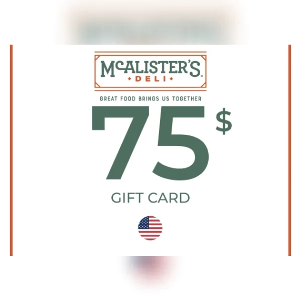 McAlister’s Gift Card 75 USD Key - UNITED STATES