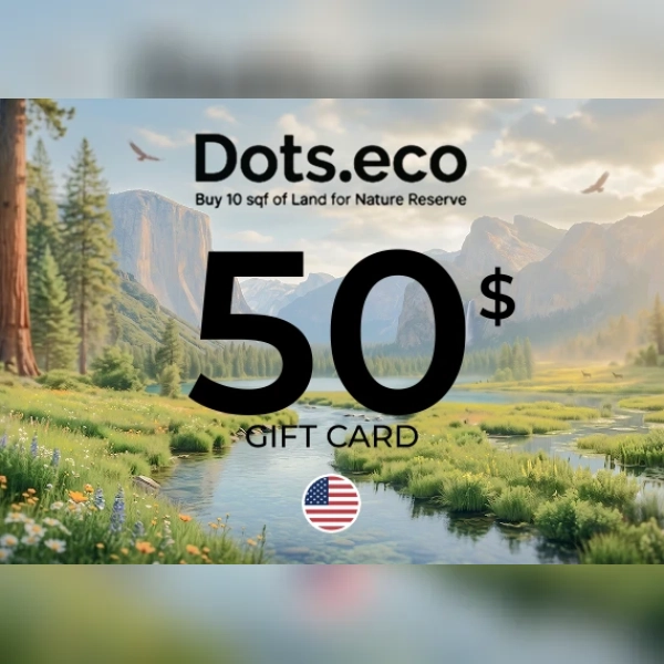 Dots.eco - Buy 10 sqf of Land for Nature reserve Gift Card 50 USD Key - UNITED STATES