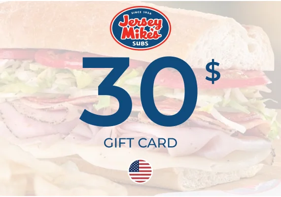 Jersey Mikes Gift Card 30 USD Key - UNITED STATES