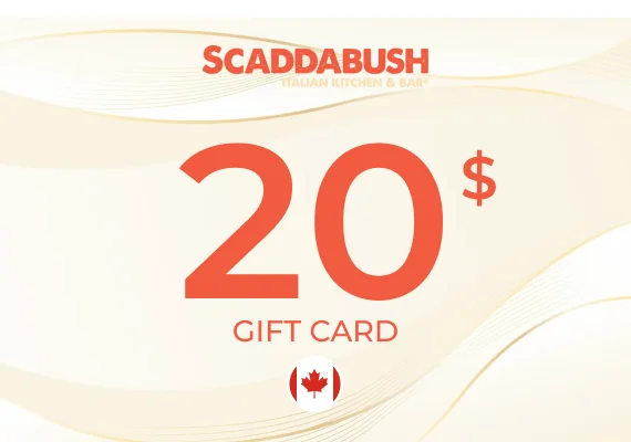 SCADDABUSH Italian Kitchen & Bar Gift Card 20 CAD