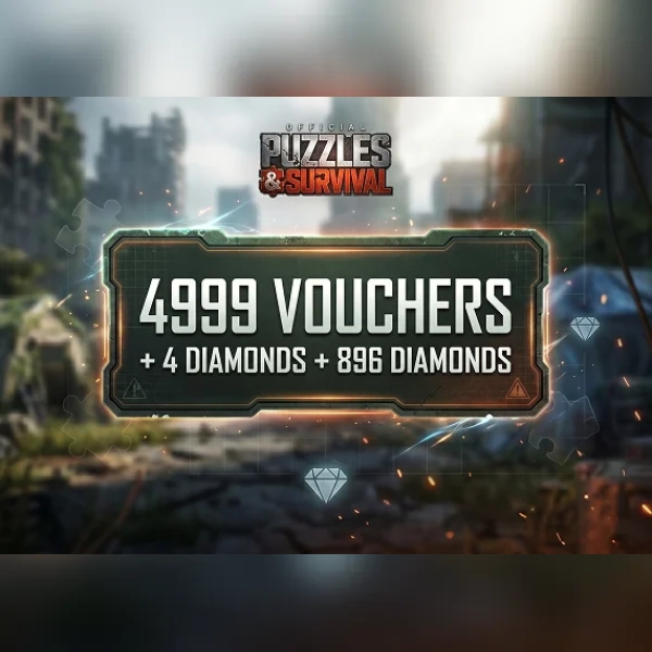 Puzzles & Survival - 4999 Vouchers + 4 Diamonds + 896 Diamonds Direct Top-Up - GLOBAL