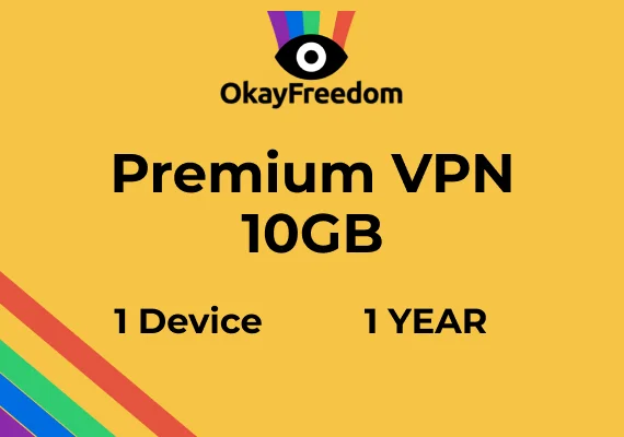 OkayFreedom Premium VPN 10GB Traffic (1 Year / 1 Device)