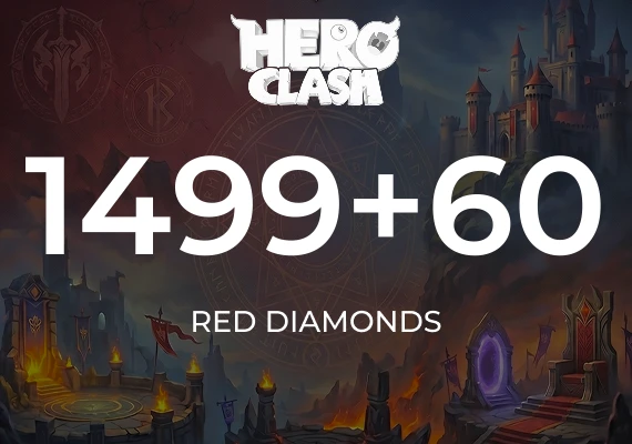 Hero Clash - 1499 + 60 Red Diamonds