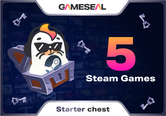 Gameseal 5x Steam games Starter chest (PC) Gameseal 5x Steam games Starter chest (PC)