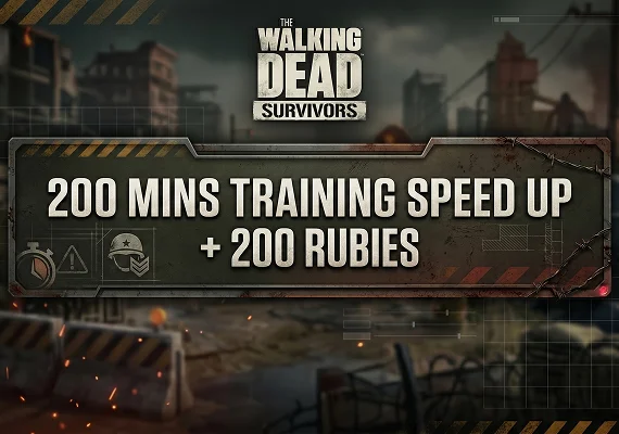 The Walking Dead: Survivors - 200 mins Training Speed Up + 200 Rubies