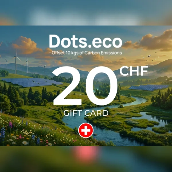 Dots.eco - Offset 10 kgs of Carbon Emissions Gift Card 20 CHF Key - SWITZERLAND