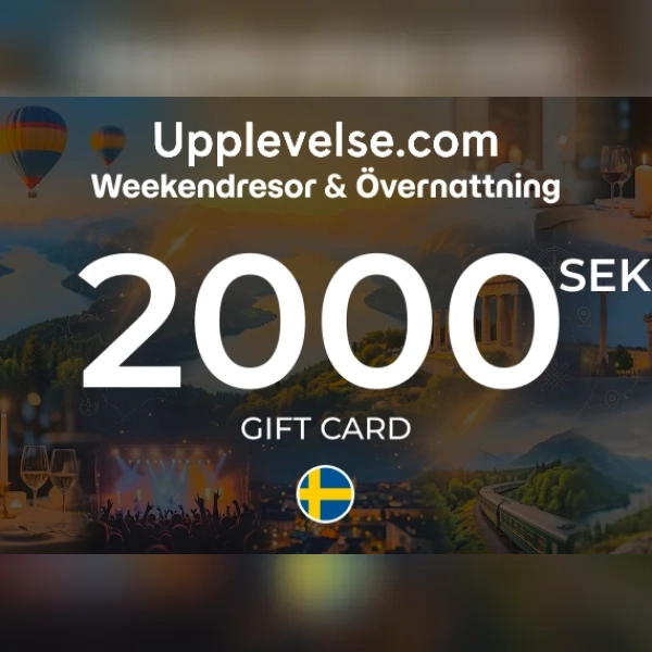 Weekendresor & Övernattning - Upplevelse.com Gift Card 2000 SEK Key - SWEDEN