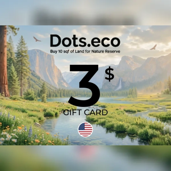 Dots.eco - Buy 10 sqf of Land for Nature reserve Gift Card 3 USD Key - UNITED STATES