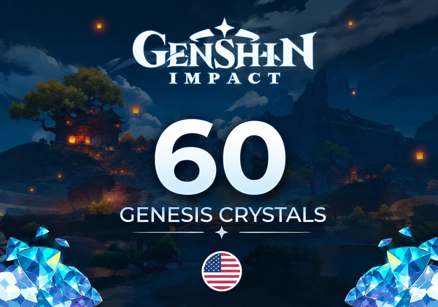 Genshin Impact - 60 Genesis Crystals