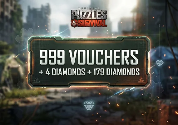 Puzzles & Survival - 999 Vouchers + 4 Diamonds + 179 Diamonds