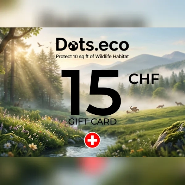 Dots.eco - Protect 10 sqf of Wildlife Habitat Gift Card 15 CHF Key - SWITZERLAND