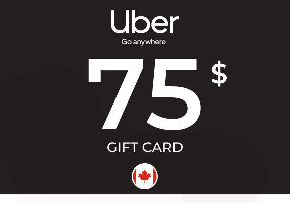 Uber Rides Gift Card 75 CAD