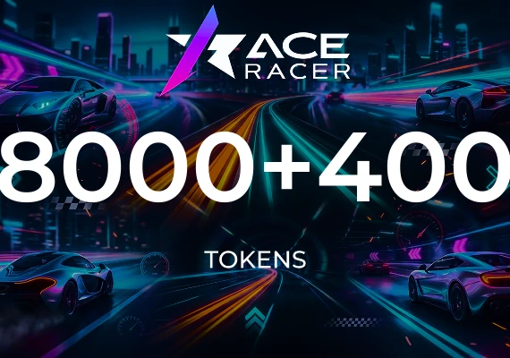 Ace Racer - 8000 + 400 Tokens Direct Top-Up - GLOBAL
