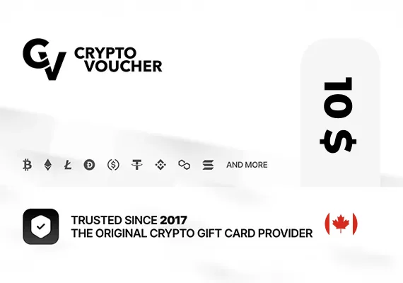 Crypto Voucher Bitcoin Gift Card 10 CAD