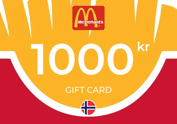  McDonald's Gift Card 1000 NOK