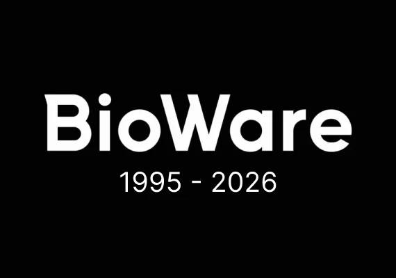 BioWare logo with the years 1995–2026 on a black background