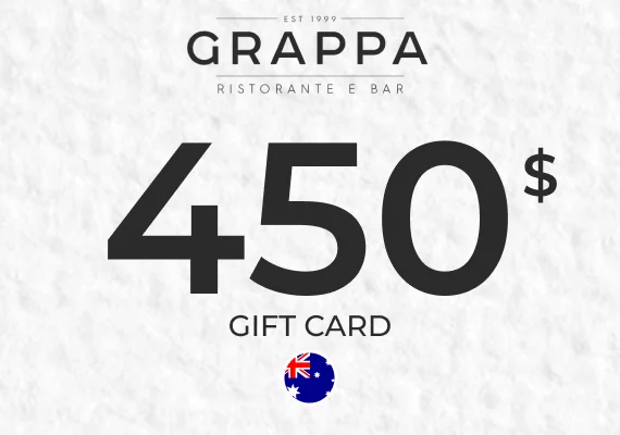 Grappa Ristorante & Bar Gift Card 450 AUD