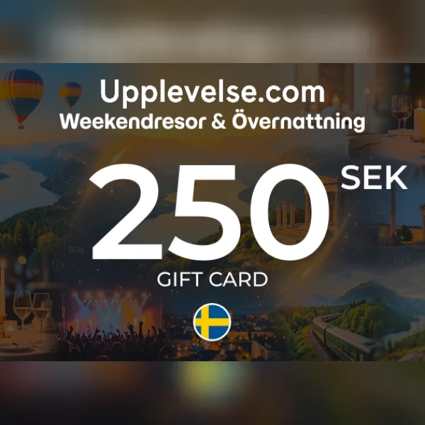 Weekendresor & Övernattning - Upplevelse.com Gift Card 250 SEK Key - SWEDEN