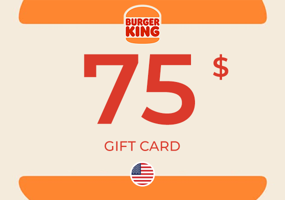 Burger King Gift Card 75 USD