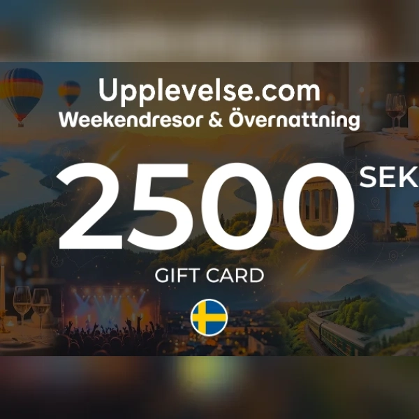 Weekendresor & Övernattning - Upplevelse.com Gift Card 2500 SEK Key - SWEDEN