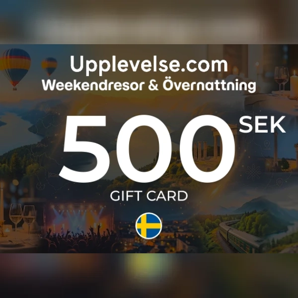 Weekendresor & Övernattning - Upplevelse.com Gift Card 500 SEK Key - SWEDEN