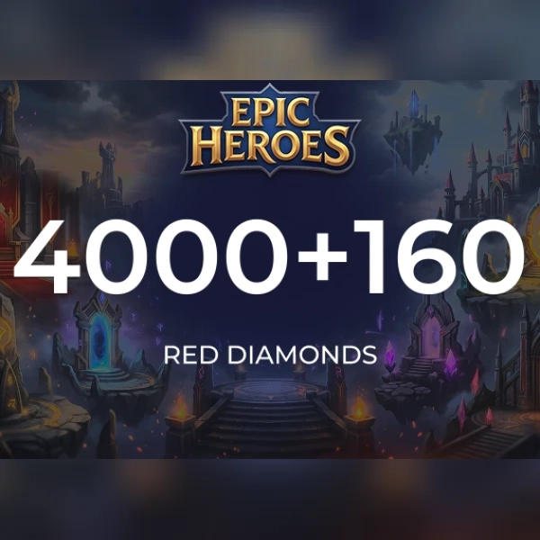 Epic Heroes - X Hero Red Diamond 4000 + 160 Red Diamonds Direct Top-Up - GLOBAL