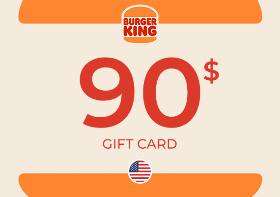 Burger King Gift Card 90 USD