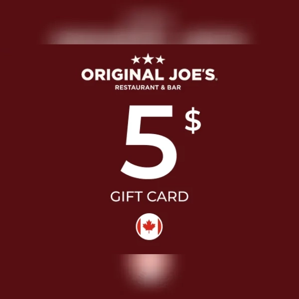 Original Joe's Gift Card 5 CAD Key - CANADA