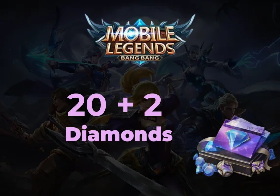 Mobile Legends 20 Diamonds + 2 Bonus Direct Top-Up - GLOBAL