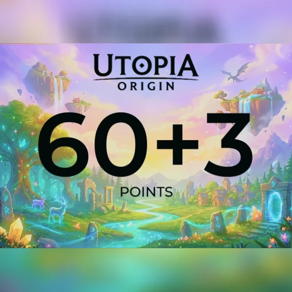 Utopia: Origin - 60 + 3 Points Direct Top-Up - GLOBAL