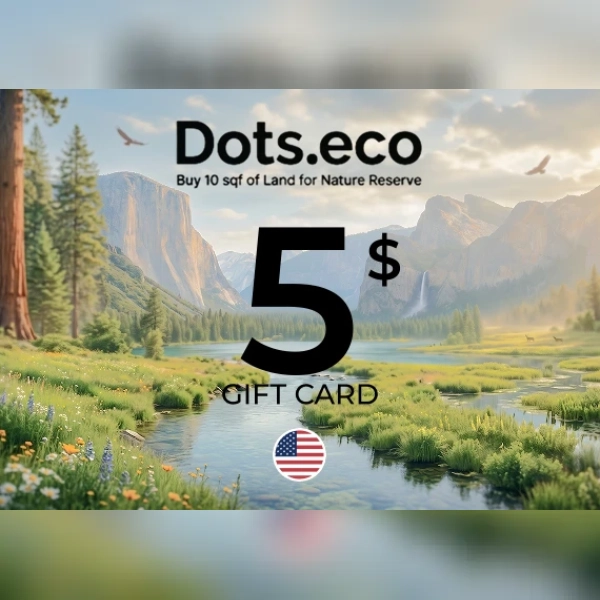Dots.eco - Buy 10 sqf of Land for Nature reserve Gift Card 5 USD Key - UNITED STATES