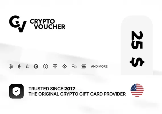 Crypto Voucher Bitcoin Gift Card 25 USD