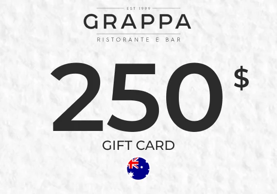 Grappa Ristorante & Bar Gift Card 250 AUD
