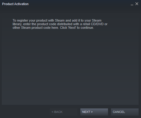 Product Activation Step 1