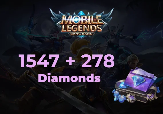 Mobile Legends 1547 Diamonds + 278 Bonus Direct Top-Up - GLOBAL