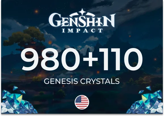Genshin Impact - 980+110 Genesis Crystals