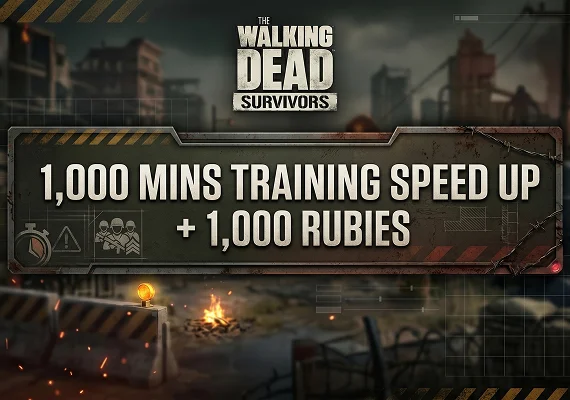 The Walking Dead: Survivors - 1,000  mins Training Speed Up + 1,000 Rubies