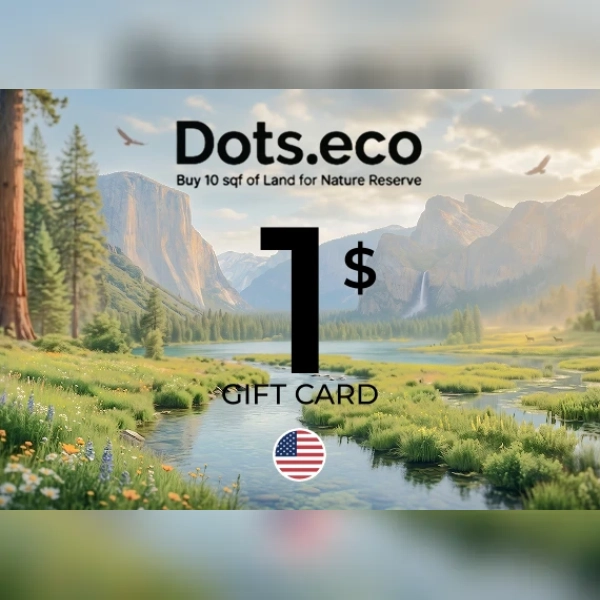 Dots.eco - Buy 10 sqf of Land for Nature reserve Gift Card 1 USD Key - UNITED STATES